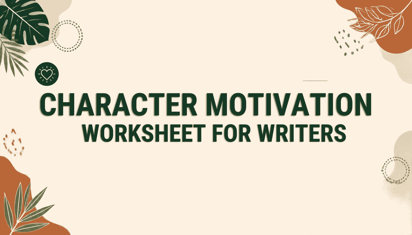 Character Motivation Worksheet for Writers: A Simple Guide to Deeper Characters